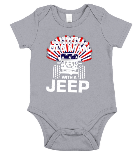 Never underestimate an old man WITH A JEEP Short Sleeve Baby One-Piece
