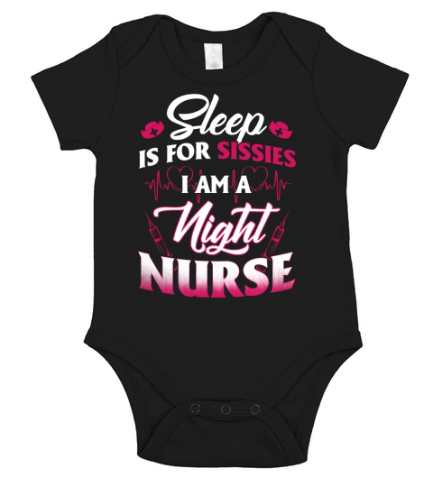 NIGHT NURSE Short Sleeve Baby One-Piece