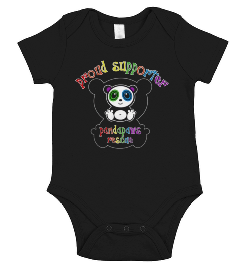 Panda proud supporter Pandapaws rescue Short Sleeve Baby One-Piece