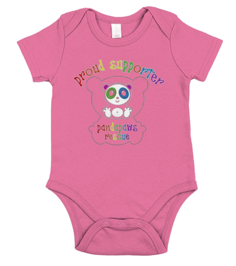 Panda proud supporter Pandapaws rescue Short Sleeve Baby One-Piece