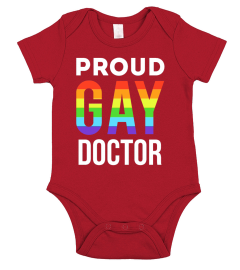 Proud Gay Doctor Pride Rainbow LGBTQ Short Sleeve Baby One-Piece