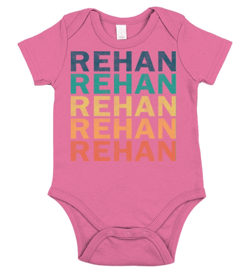 Rehan Name T Shirt - Rehan Vintage Retro Name Gift Short Sleeve Baby One-Piece