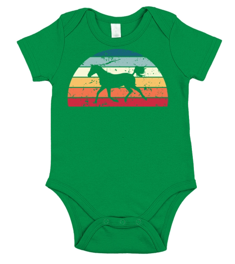 Retro Riding Sunset Vintage horses Sunrise Short Sleeve Baby One-Piece