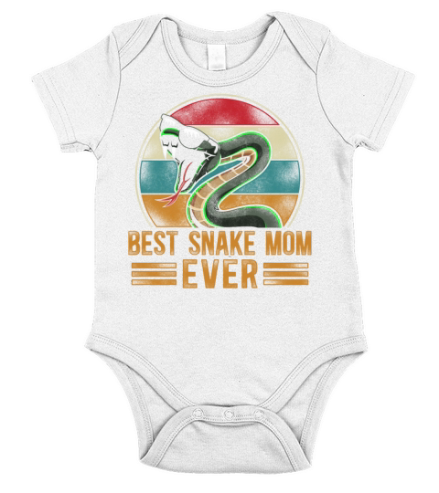 Snake Serpent Mom Mother Retro Short Sleeve Baby One-Piece