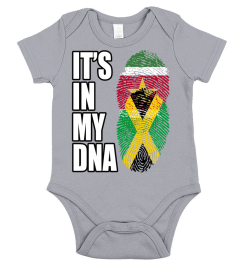 Surinamese And Jamaican Vintage Heritage DNA Flag Short Sleeve Baby One-Piece