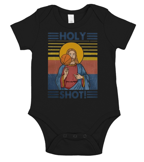 Vintage holy shot basketball Jesus shirt Short Sleeve Baby One-Piece