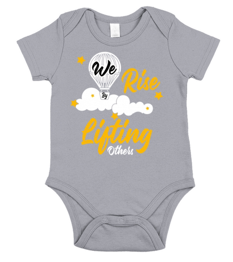 We Rise By Lifting Others Inspirational Quote Short Sleeve Baby One-Piece