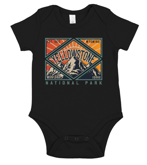 Yellowstone National Park Hiking Camping Short Sleeve Baby One-Piece