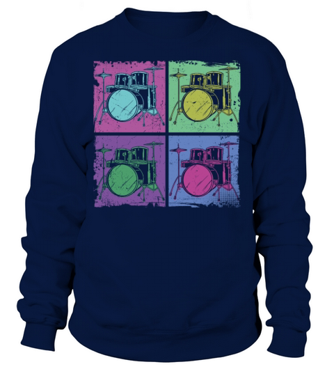 Drummer Drum Set 80S 90S Retro Sweatshirt Unisex