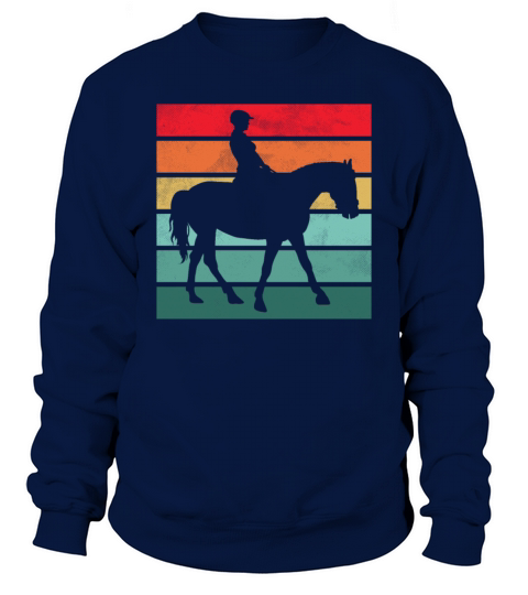 Girls Horse Riding Shirt Vintage Retro Sweatshirt Unisex