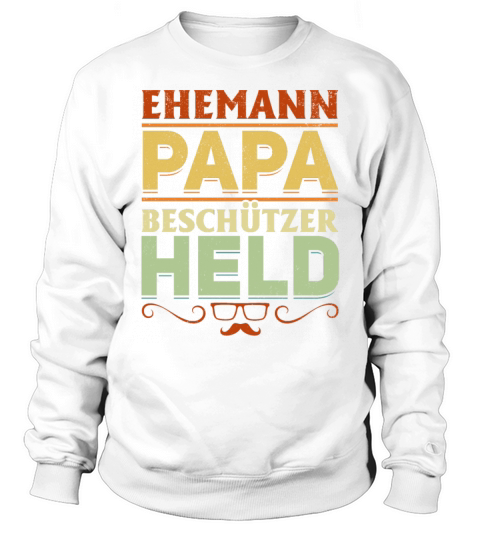 Husband Dad Protector Hero Fathers Day Vintage Sweatshirt Unisex