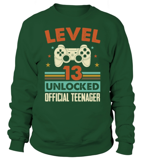 Level 13 Unlocked Official Teenager 13th Birthday Sweatshirt Unisex
