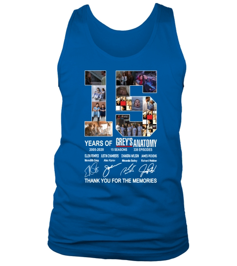 15 years of Grey’s Anatomy thank you for the memories Tank Top Unisex