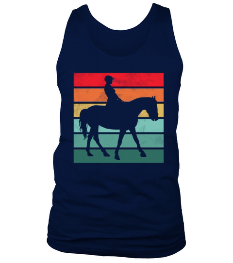 Girls Horse Riding Shirt Vintage Retro Tank Top Unisex