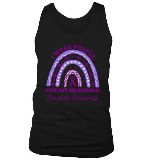 I Wear Purple For My Grandma Overdose Awareness Tank Top Unisex