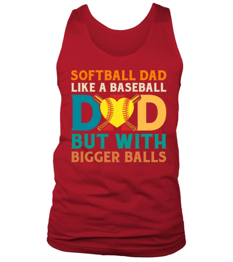 Softball Dad Like A Baseball Dad Tank Top Unisex