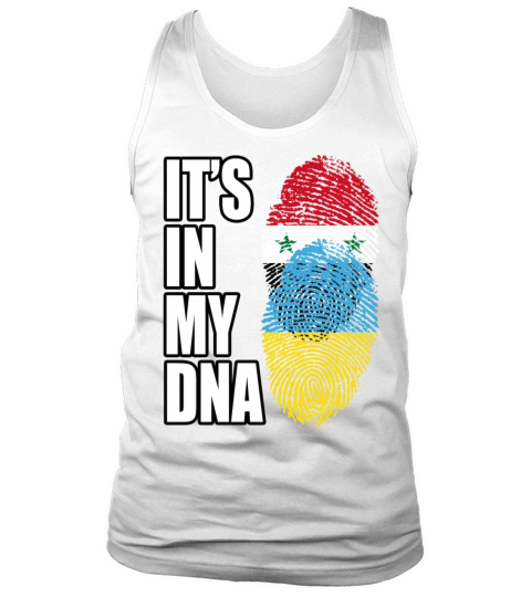 Syrian And Ukrainian Vintage Heritage DNA Flag Tank Top Unisex