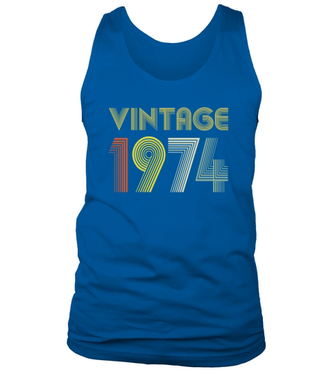 Vintage 1974 46th Happy Birthday Tank Top Unisex
