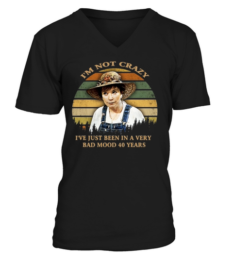 I’m not crazy I’ve just been in a very bad mood 40 years vintage V-Neck T-shirt