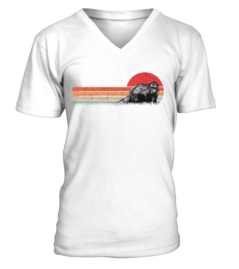 Otter Retro Vintage Sea V-Neck T-shirt