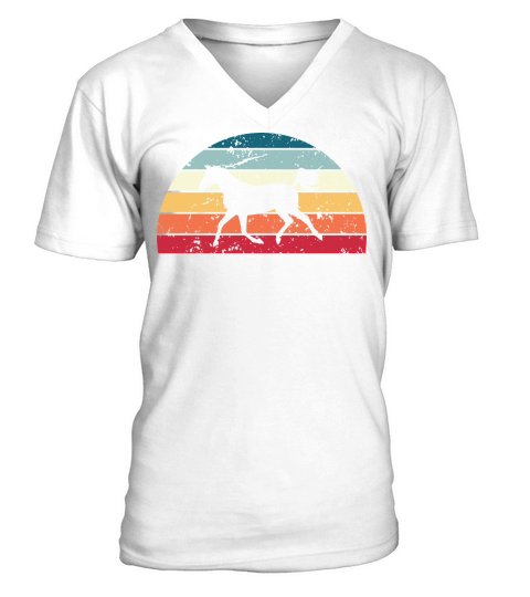 Retro Riding Sunset Vintage horses Sunrise V-Neck T-shirt