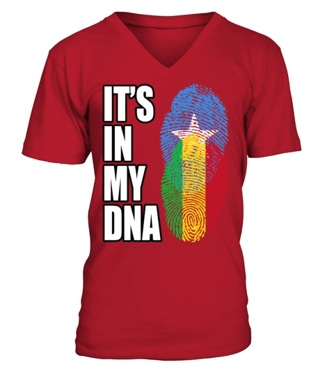 Somali And Malian Vintage Heritage DNA Flag V-Neck T-shirt