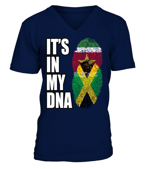 Surinamese And Jamaican Vintage Heritage DNA Flag V-Neck T-shirt