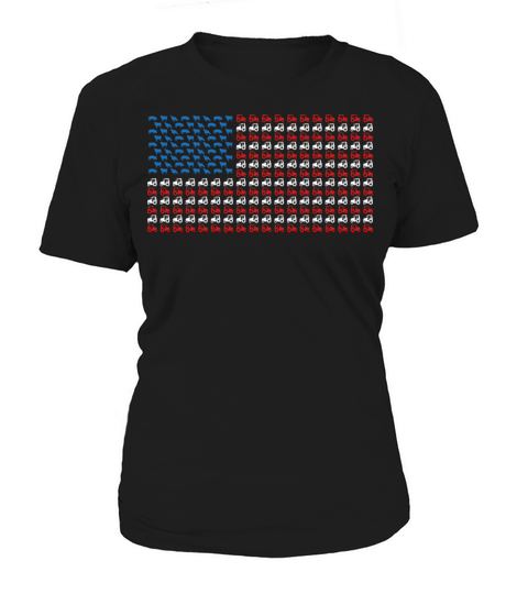 4th of July Gift for Farmer Farming American Flag Women's T-Shirt