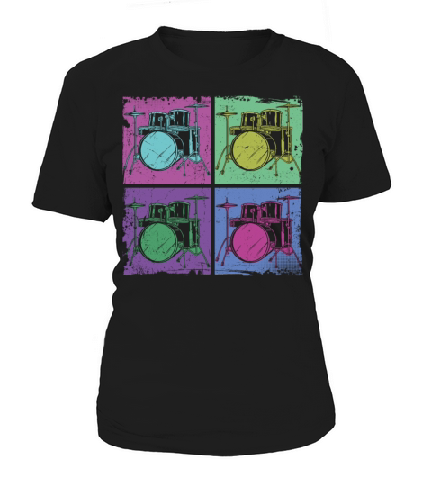 Drummer Drum Set 80S 90S Retro Women's T-Shirt
