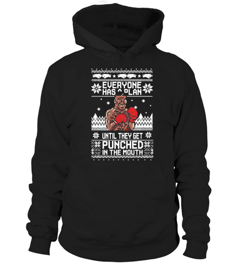Mike Tyson Punch Everyone Has A Plan Until Ugly Christmas Hoodie Unisex