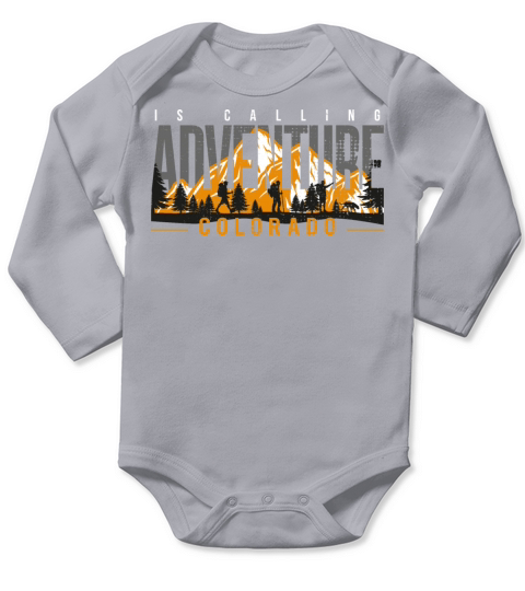 Adventure is calling Colorado Outdoor Mountain Long Sleeve Baby One-Piece