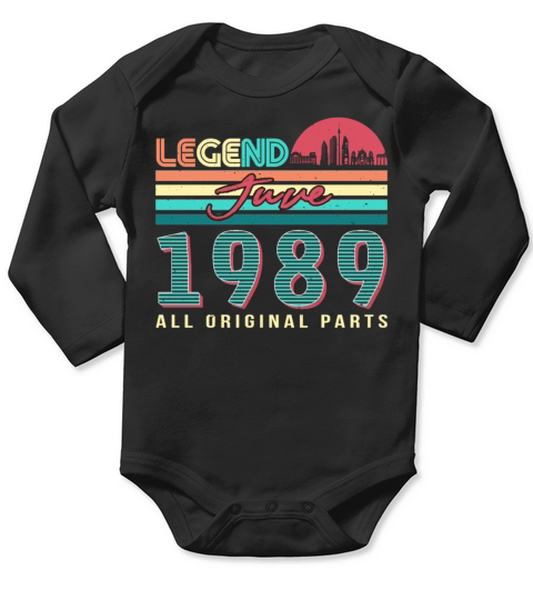 Birth Month Of June 1989 Long Sleeve Baby One-Piece