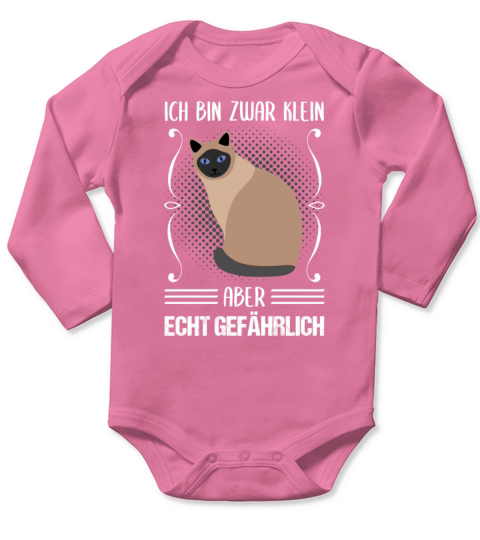 Cat Small But Dangerous Funny Quote Gift Long Sleeve Baby One-Piece