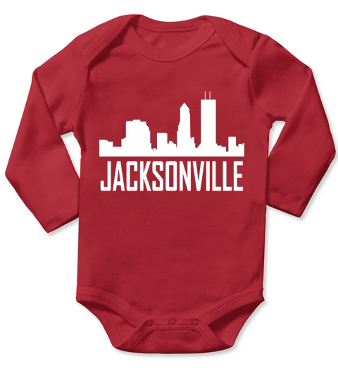 Jacksonville Florida City Skyline - Mens Organic T-Shirt Long Sleeve Baby One-Piece