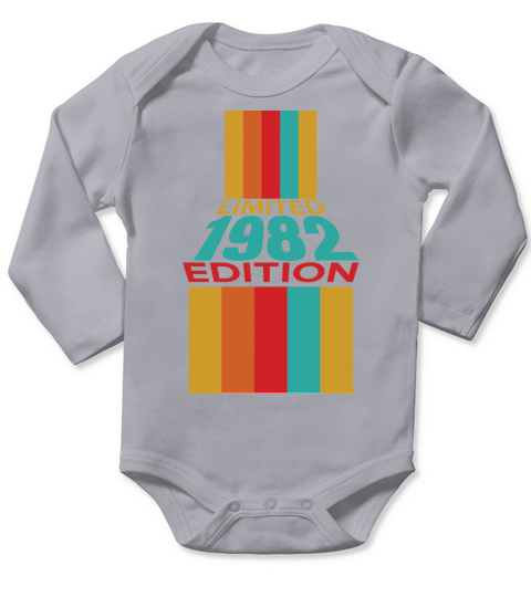 Retro Vintage 1982 Limited Edition 40th Birthday Long Sleeve Baby One-Piece