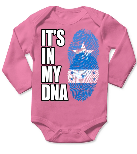 Somali And Honduran Vintage Heritage DNA Flag Long Sleeve Baby One-Piece