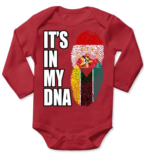 Tajikistani And Mozambican Vintage Heritage DNA Fl Long Sleeve Baby One-Piece