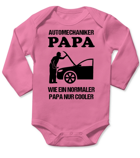 Vehicle Construction Mechanic Dad Quote Gift Long Sleeve Baby One-Piece