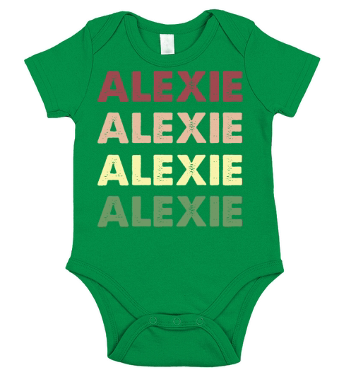 Alexie Shirt - Funny Personalized Name Alexie Short Sleeve Baby One-Piece