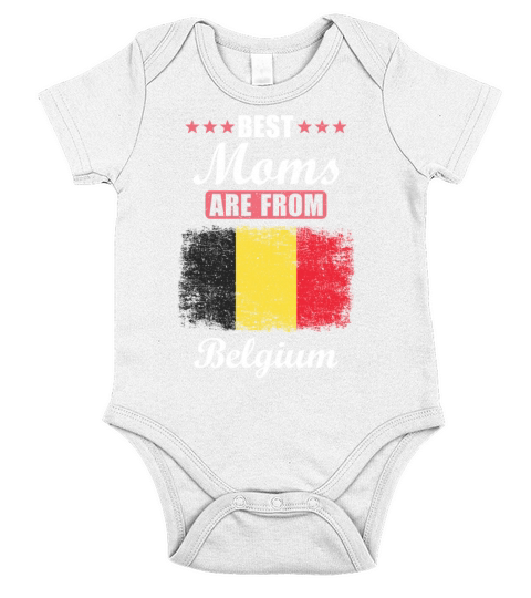 Best Moms are from Belgium Short Sleeve Baby One-Piece