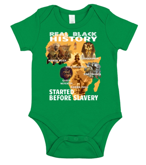 Black Consciousness Real Black History T Shirt Short Sleeve Baby One-Piece