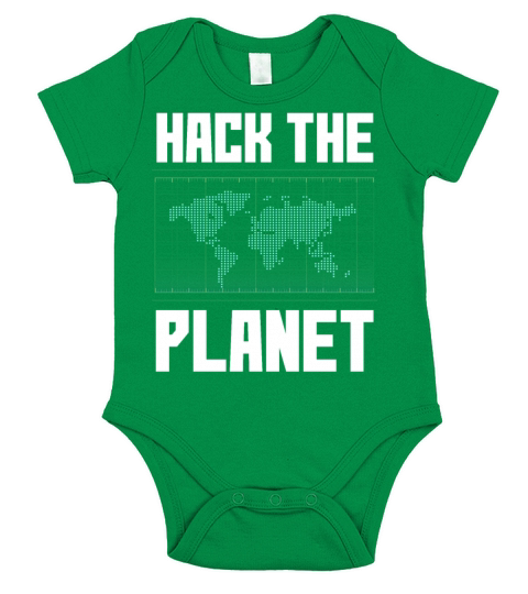 Computer Hacker Hack The Planet Mens Nerd Short Sleeve Baby One-Piece