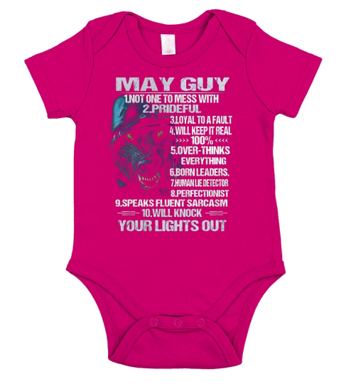 May Guy Your Lights Out Short Sleeve Baby One-Piece