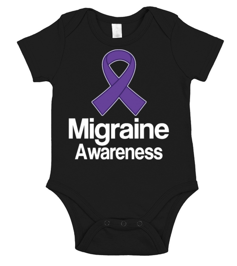 Migraine Awareness Month Ribbon Short Sleeve Baby One-Piece