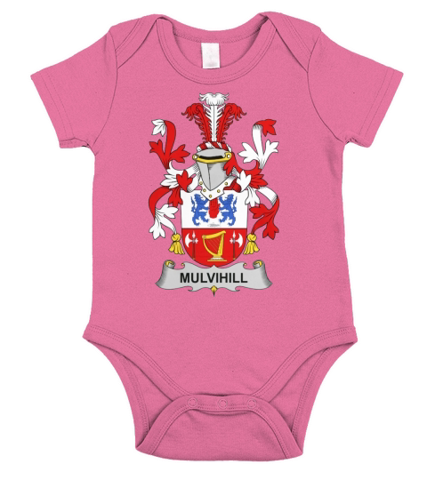 Mulvihill Family Crest Irish Family Crests II Short Sleeve Baby One-Piece