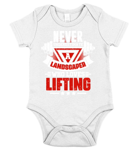Never Underestimate Landscaper Gym Workout Fitness Short Sleeve Baby One-Piece