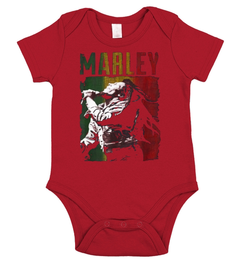 Vintage Marley Rasta Bob Reggae shirt Short Sleeve Baby One-Piece