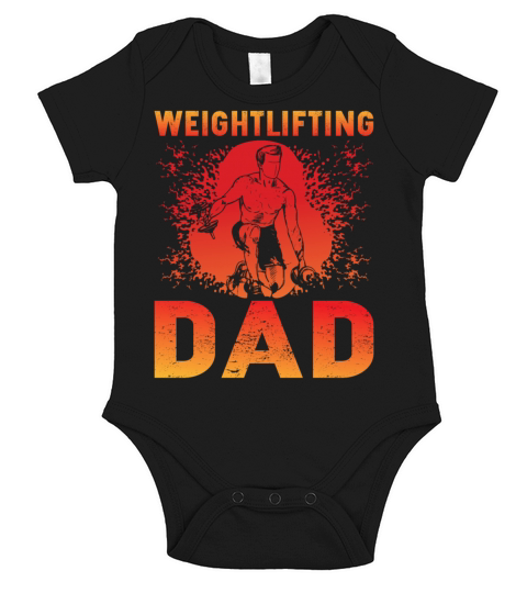 Weightlifting Dad Short Sleeve Baby One-Piece