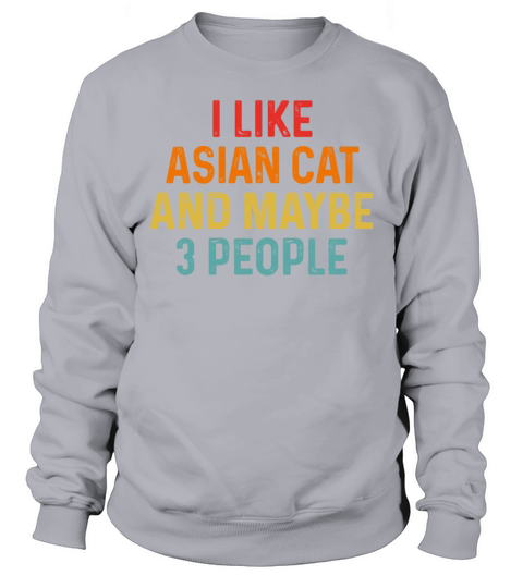 I Like Asian And Maybe 3 People Retro Vintage Sweatshirt Unisex