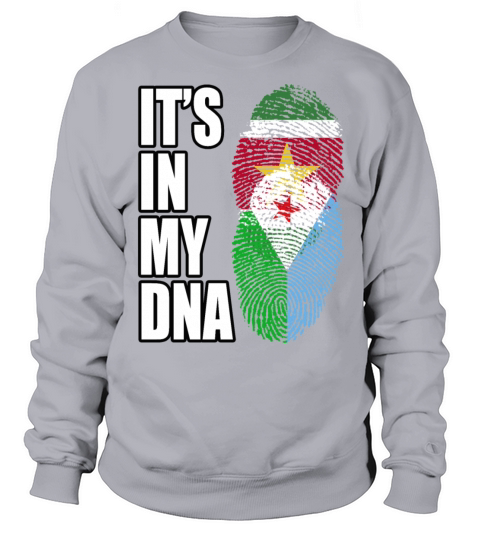 Surinamese And Djiboutian Vintage Heritage DNA Fla Sweatshirt Unisex